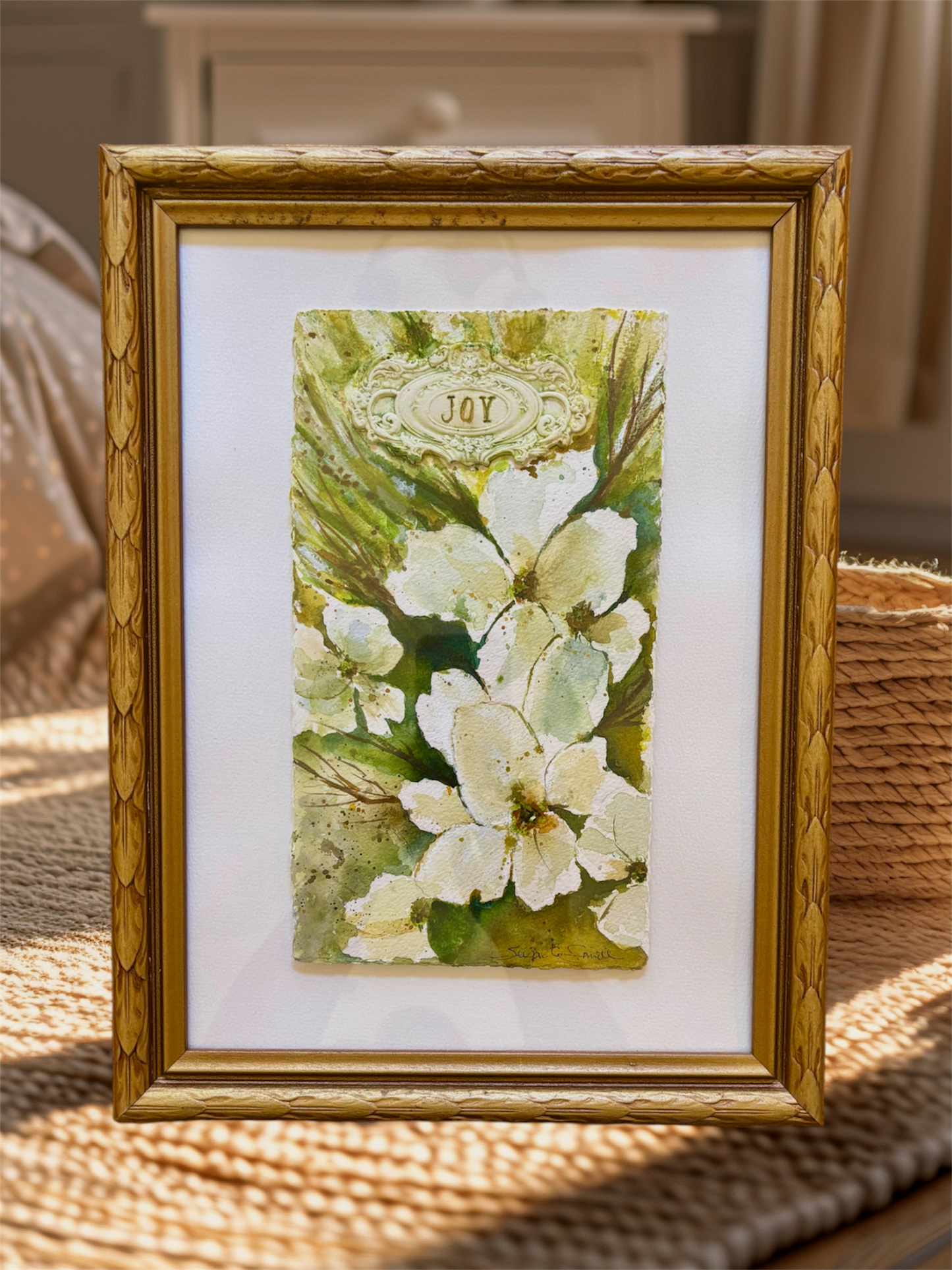 Original Watercolor of Dogwoods